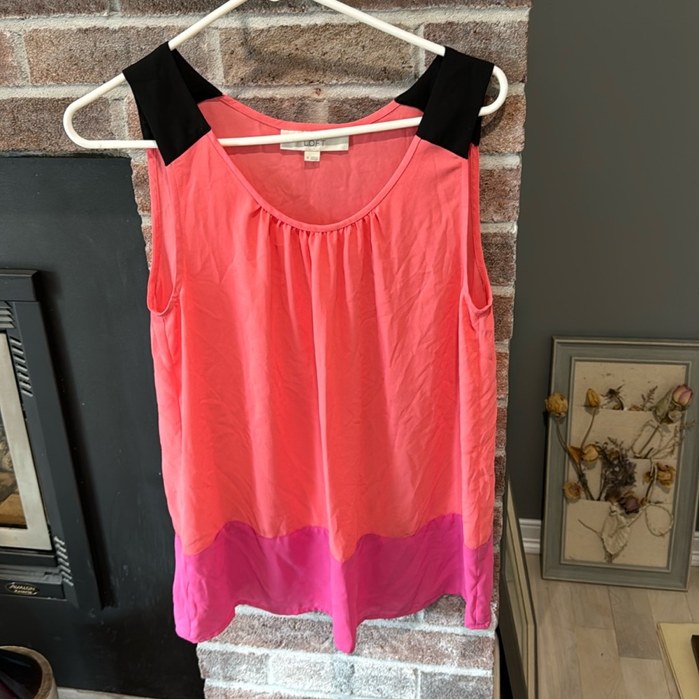 Loft medium color block work tank